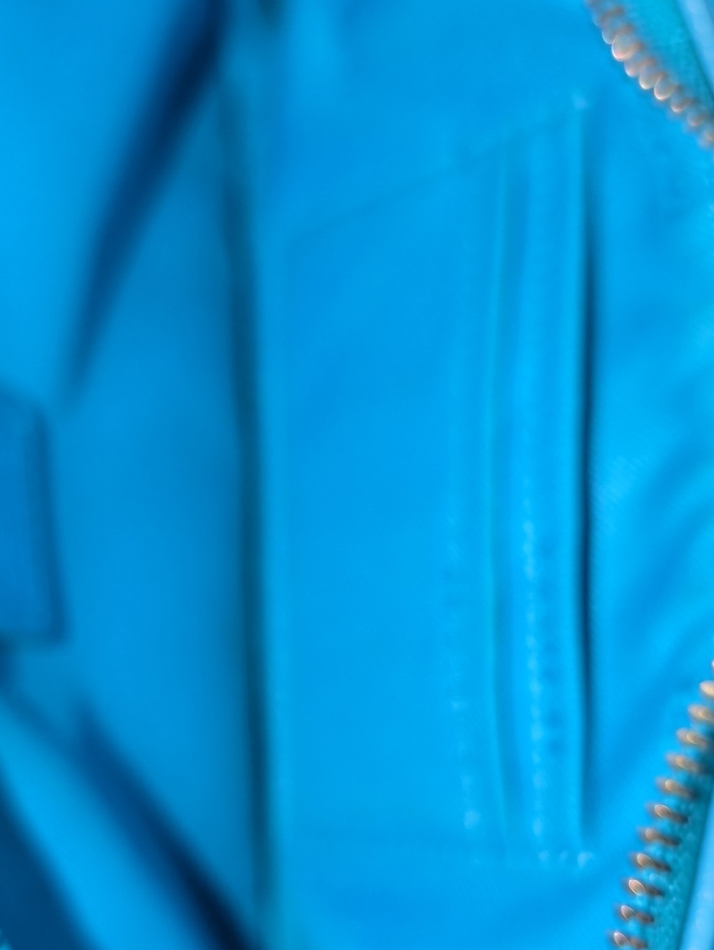 Coach Sadie Pebbled Leather Crossbody Clutch in Azure Blue Silver VGUC - Picture 9 of 15